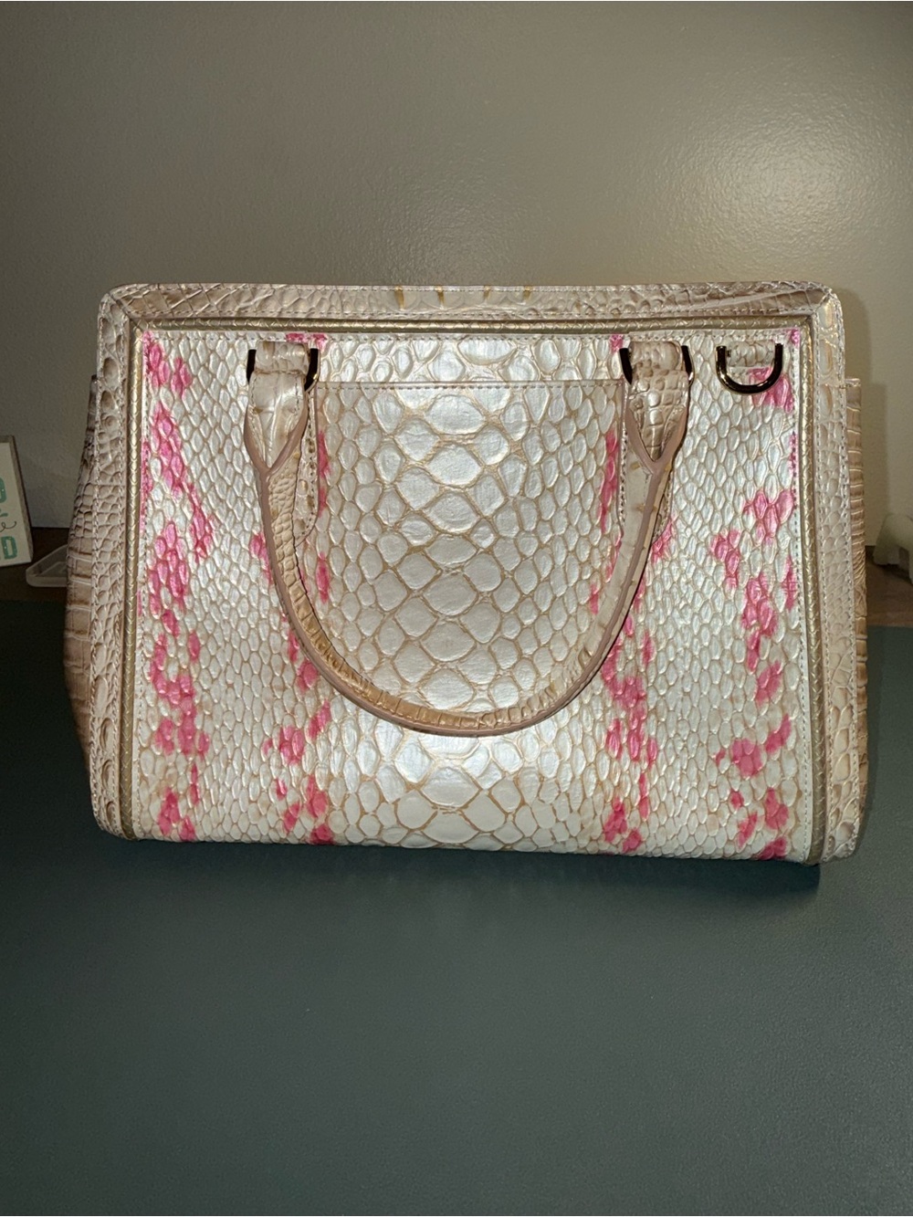 Brahmin Small Finley Apricot Rose w NWT Ady Wallet - Picture 4 of 10